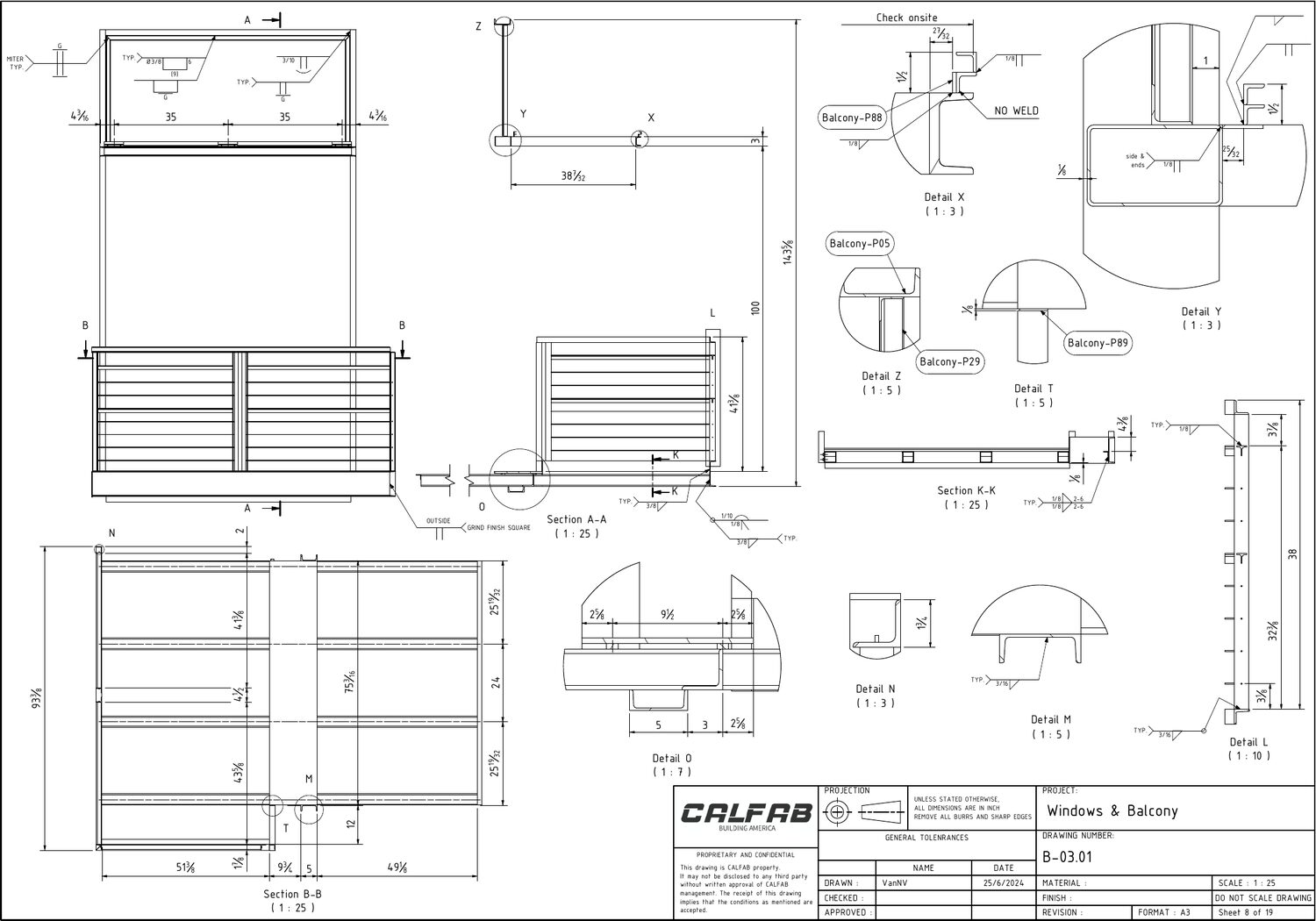 Balcony shop drawing 5 of 5
