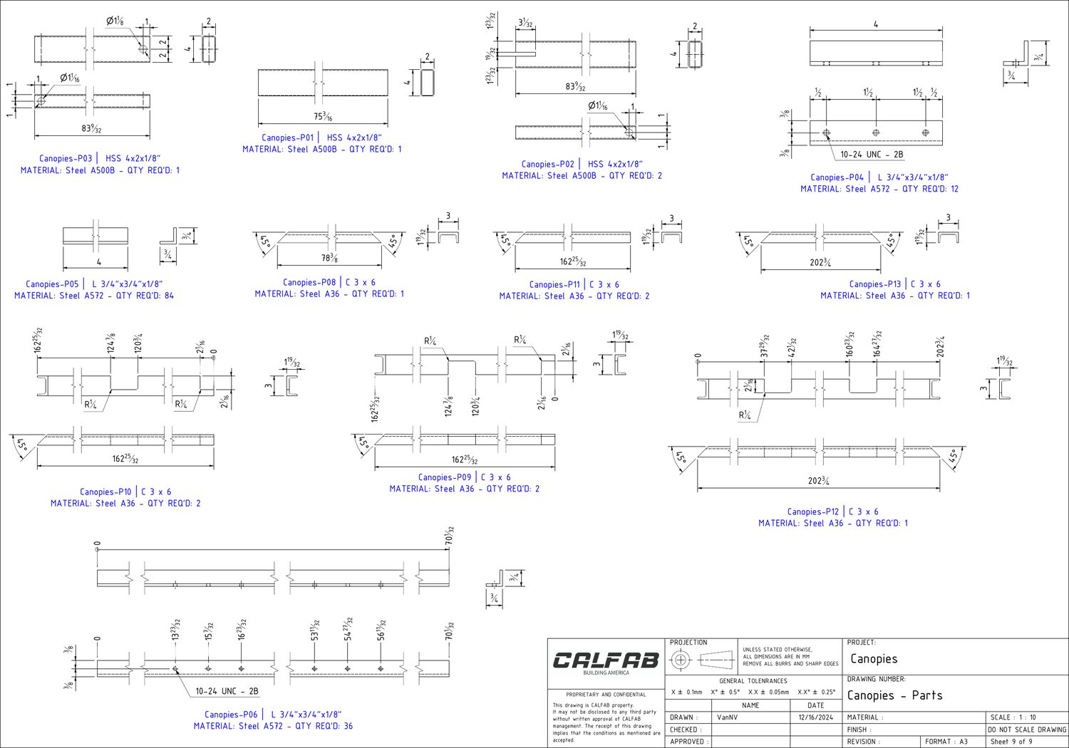 Canopy shop drawing 5 of 5